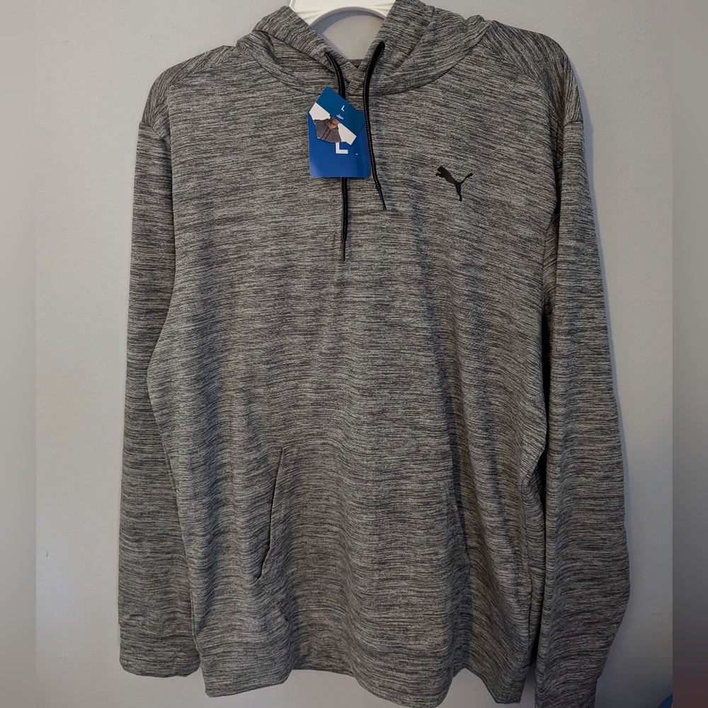 Puma large grey pullover hoodie